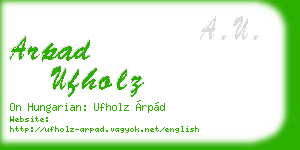 arpad ufholz business card